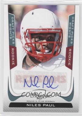 2011 Panini Prestige - [Base] - Draft Picks Rights Signatures #270 - Niles Paul /499