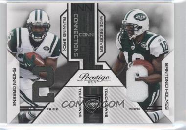 2011 Panini Prestige - Connections - Materials Prime #22 - Shonn Greene, Santonio Holmes /50