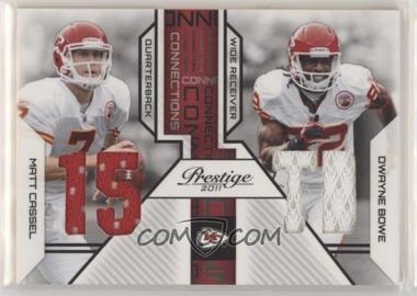 2011 Panini Prestige - Connections - Materials #1 - Dwayne Bowe, Matt Cassel /250