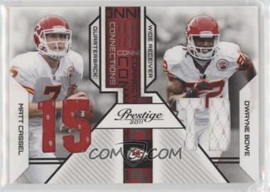 2011 Panini Prestige - Connections - Materials #1 - Dwayne Bowe, Matt Cassel /250