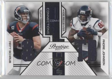 2011 Panini Prestige - Connections - Materials #12 - Andre Johnson, Matt Schaub /250