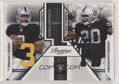 2011 Panini Prestige - Connections - Materials #24 - Jason Campbell, Darren McFadden /250