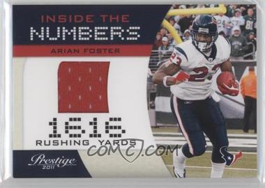 2011 Panini Prestige - Inside the Numbers - Materials #4 - Arian Foster /250