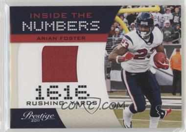 2011 Panini Prestige - Inside the Numbers - Materials #4 - Arian Foster /250