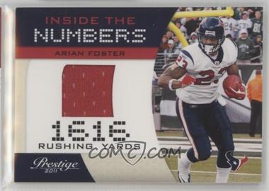 2011 Panini Prestige - Inside the Numbers - Materials #4 - Arian Foster /250