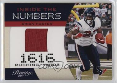 2011 Panini Prestige - Inside the Numbers - Materials #4 - Arian Foster /250