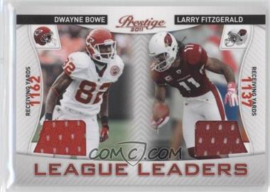2011 Panini Prestige - League Leaders - Materials #12 - Dwayne Bowe, Larry Fitzgerald /200
