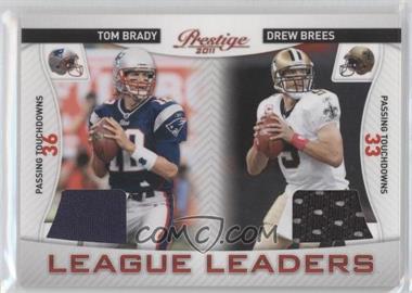 2011 Panini Prestige - League Leaders - Materials #14 - Drew Brees, Tom Brady /200