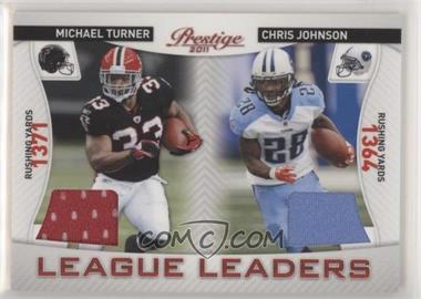 2011 Panini Prestige - League Leaders - Materials #6 - Chris Johnson, Michael Turner /200