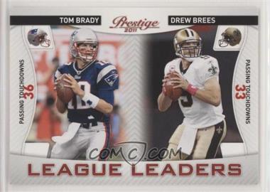 2011 Panini Prestige - League Leaders #14 - Drew Brees, Tom Brady