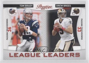 2011 Panini Prestige - League Leaders #14 - Drew Brees, Tom Brady