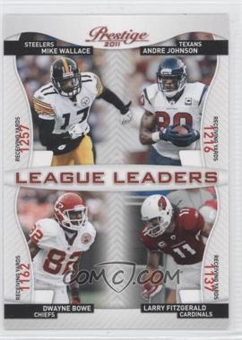 2011 Panini Prestige - League Leaders #21 - Mike Wallace, Andre Johnson, Dwayne Bowe, Larry Fitzgerald