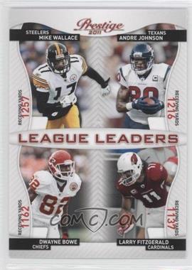 2011 Panini Prestige - League Leaders #21 - Mike Wallace, Andre Johnson, Dwayne Bowe, Larry Fitzgerald