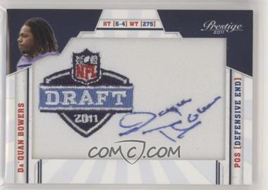 2011 Panini Prestige - NFL Draft Class - Draft Logo Patch Signatures #9 - Da'Quan Bowers