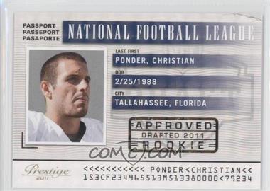 2011 Panini Prestige - NFL Passport - Holokote #9 - Christian Ponder /100