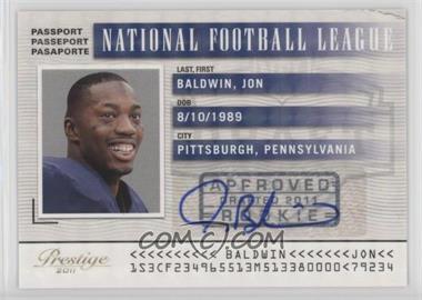 2011 Panini Prestige - NFL Passport - Signatures #18 - Jon Baldwin /25