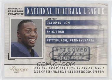 2011 Panini Prestige - NFL Passport - Signatures #18 - Jon Baldwin /25