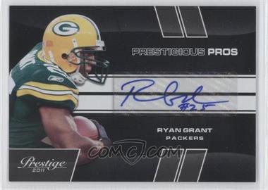 2011 Panini Prestige - Prestigious Pros - Black Signatures #43 - Ryan Grant /25