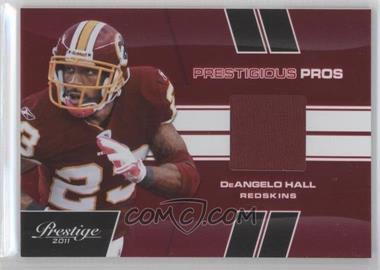 2011 Panini Prestige - Prestigious Pros - Red Materials #16 - DeAngelo Hall /250