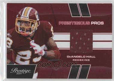 2011 Panini Prestige - Prestigious Pros - Red Materials #16 - DeAngelo Hall /250