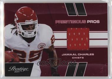 2011 Panini Prestige - Prestigious Pros - Red Materials #28 - Jamaal Charles /250