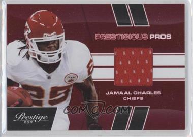 2011 Panini Prestige - Prestigious Pros - Red Materials #28 - Jamaal Charles /250