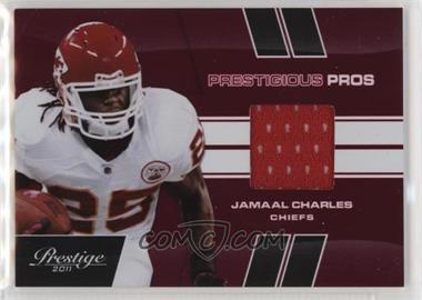 2011 Panini Prestige - Prestigious Pros - Red Materials #28 - Jamaal Charles /250