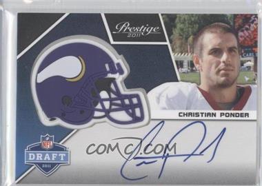 2011 Panini Prestige - Pro Helmets Signatures #34 - Christian Ponder