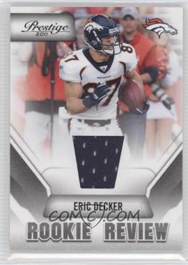 2011 Panini Prestige - Rookie Review - Materials #16 - Eric Decker