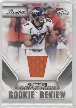 2011 Panini Prestige - Rookie Review - Materials #16 - Eric Decker [Noted]