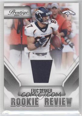 2011 Panini Prestige - Rookie Review - Materials #16 - Eric Decker