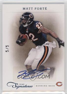 2011 Panini Prime Signatures - [Base] - Platinum Signatures #119 - Matt Forte /5