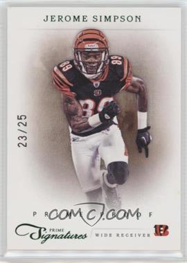 2011 Panini Prime Signatures - [Base] - Prime Proof Green #89 - Jerome Simpson /25 [Noted]