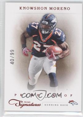 2011 Panini Prime Signatures - [Base] - Prime Proof Red #105 - Knowshon Moreno /99