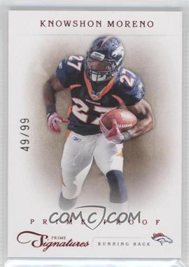 2011 Panini Prime Signatures - [Base] - Prime Proof Red #105 - Knowshon Moreno /99