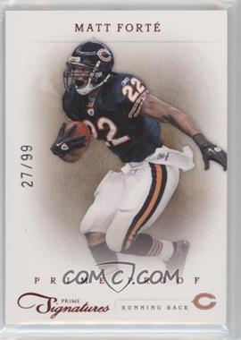 2011 Panini Prime Signatures - [Base] - Prime Proof Red #119 - Matt Forte /99