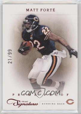 2011 Panini Prime Signatures - [Base] - Prime Proof Red #119 - Matt Forte /99