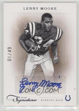 2011 Panini Prime Signatures - [Base] - Silver Signatures #110 - Lenny Moore /49