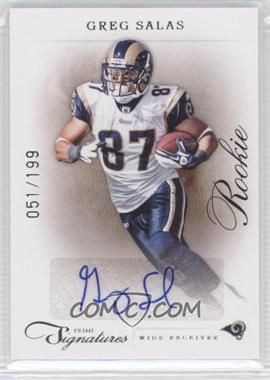 2011 Panini Prime Signatures - [Base] - Silver Signatures #192 - Rookie - Greg Salas /199