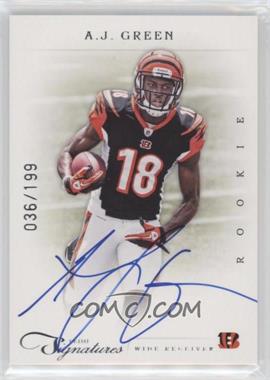 2011 Panini Prime Signatures - [Base] - Silver Signatures #226 - Rookie RPS - A.J. Green /199