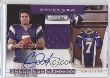 2011 Panini Rookies & Stars - Dress for Success Jerseys - Signatures #27 - Christian Ponder /25