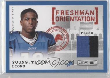 2011 Panini Rookies & Stars - Freshman Orientation Jerseys - Prime #14 - Titus Young /50