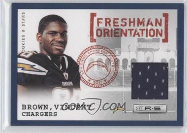 2011 Panini Rookies & Stars - Freshman Orientation Jerseys #1 - Vincent Brown /299