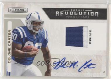 2011 Panini Rookies & Stars - Rookie Revolution - Materials Prime Signatures #26 - Delone Carter /25