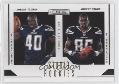 2011 Panini Rookies & Stars - Studio Rookies Combos - Gold #3 - Jordan Todman, Vincent Brown /500