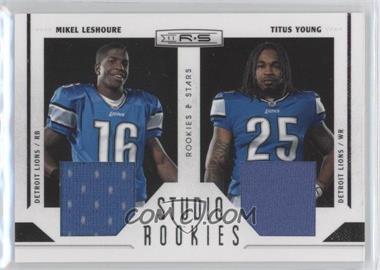 2011 Panini Rookies & Stars - Studio Rookies Combos - Materials #4 - Mikel Leshoure, Titus Young /299