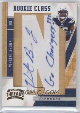 2011 Panini Threads - [Base] - Gold Signatures #284 - Rookie Class - Vincent Brown /5