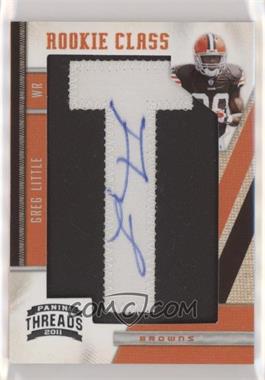 2011 Panini Threads - [Base] #276 - Rookie Class - Greg Little /450