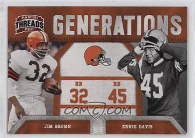 2011 Panini Threads - Generations #2 - Jim Brown, Ernie Davis