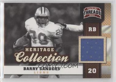 2011 Panini Threads - Heritage Collection - Materials #1 - Barry Sanders
